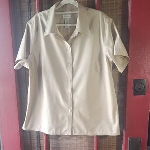 Liz Claiborne Light Tan Cotton Shirt